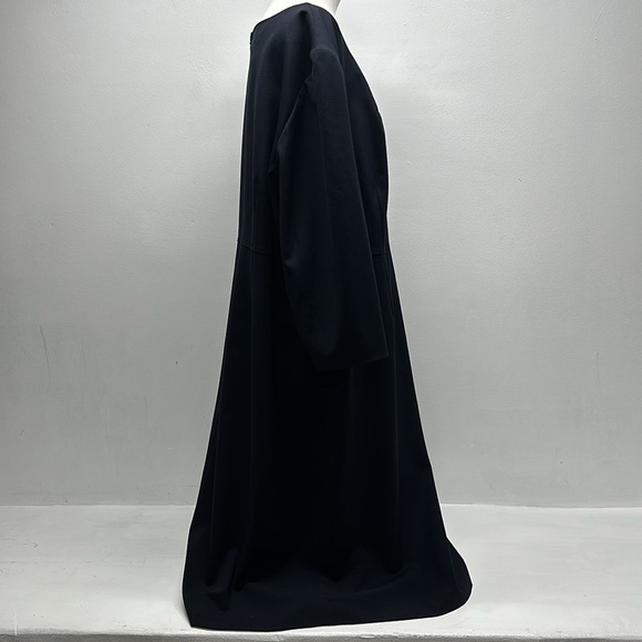 Lafayette 148 NY Dress Crew Neck Knee Length Midi Wool Navy Blue Plus Size 20 - Picture 3 of 9